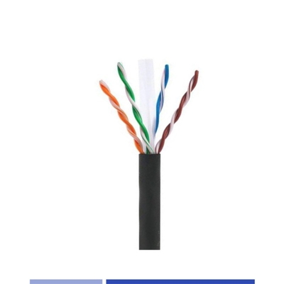 acheter UTP Extérieur Cat6 câble 23AWG cuivre solide 4 paire PE veste noire 305Mtr fabrication en ligne