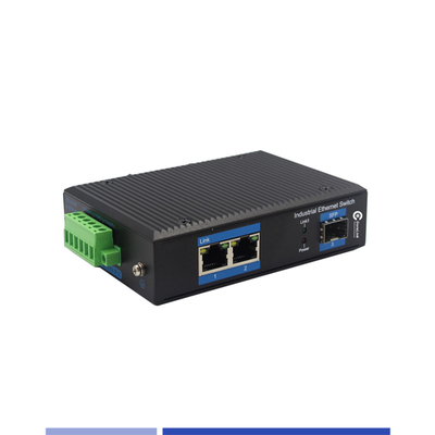 acheter Convertisseur de fibres industrielles 10/100/1000M 1 SFP avec 2 ports RJ45 Single mode SMF Duplex 1310nm 20KM fabrication en ligne