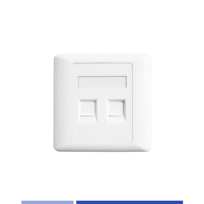 acheter Accessoires de télécommunications intérieurs Plaque de face à double port pour Cat3 Cat5E Cat6 Keystone Jack fabrication en ligne