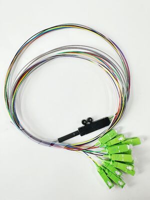Acheter 12 fibres SC/APC Monomode Ruban Fibre Optique Pigtail OS2 9/125 pour FTTH fabrication en ligne