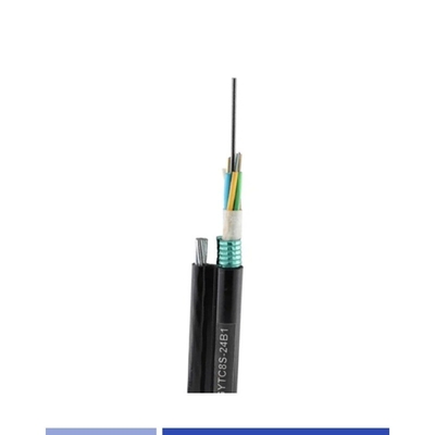 Cable à fibre optique à base de 24 cœurs 12 fibres 9/125um avec messager de fil d'acier PE GYTC8S