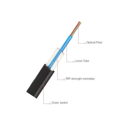 Câble plat intérieur 12 fibres, multimode OM3 50/125um LSZH Noir