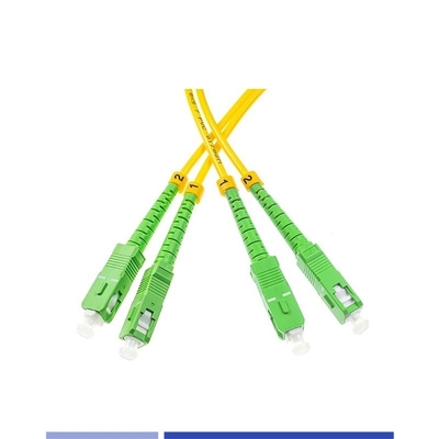 Le câble de patch en fibre optique, SC/APC-SC/APC, en mode unique, en double, en LSZH, 3m, 2,0mm