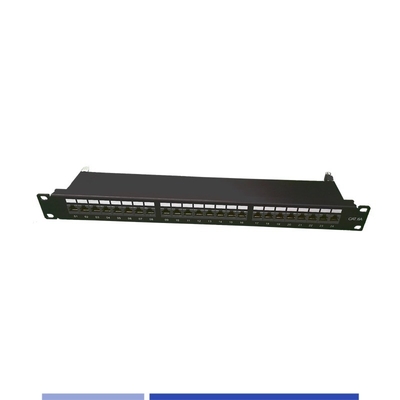 Cat6A Panneau de patch 24 Porte protégée 1U Monture de support pour le système de câblage