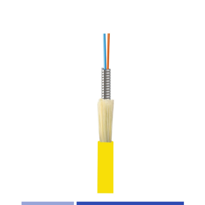 Cable optique en fibre optique à l'intérieur G652D à 6 brins en fibre blindée LSZH Gilet jaune