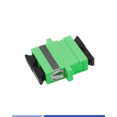 Adaptateur à fibre optique Coupleur optique duplex monomode SC/APC avec bride Vert