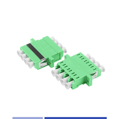 Adaptateur à fibres optiques coupler optique quad avec bride vert