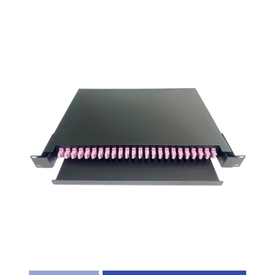 1U panneau de patch en fibre optique 24 ports OM4 LC Duplex 19