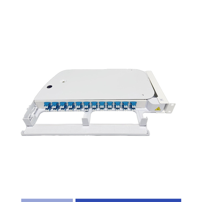 12 ports 24 panneau de patch en fibre ABS rotatif en plastique 19 