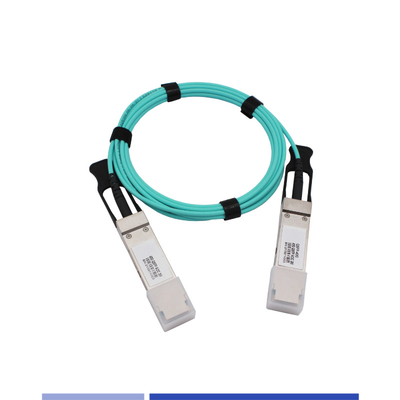 40G câble optique actif ((AOC) QSFP+ OM3 câble actif 1m LSZH Aqua