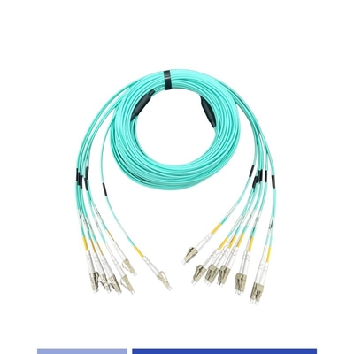 12 noyaux OM3 LC câble à fibre optique duplex 25m