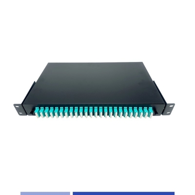 1U 96 noyau panneau de patch de fibre optique LC Quad port 19 